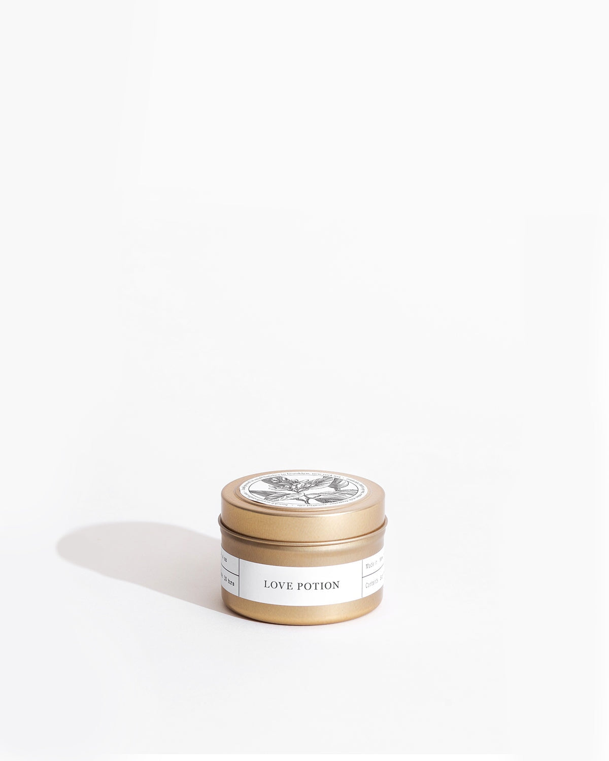 Love Potion Gold Travel Candle by Brooklyn Candle Studio