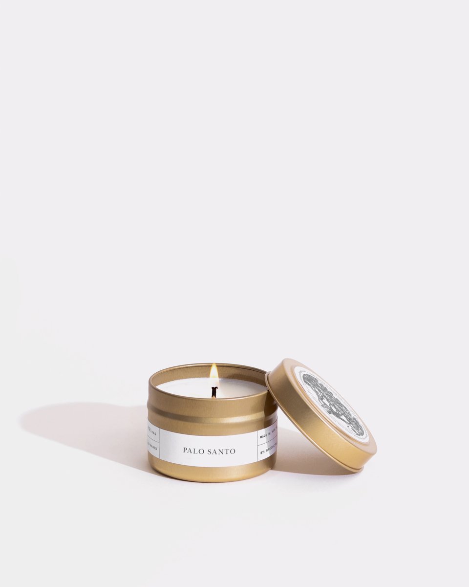 Palo Santo Gold Travel Candle by Brooklyn Candle Studio