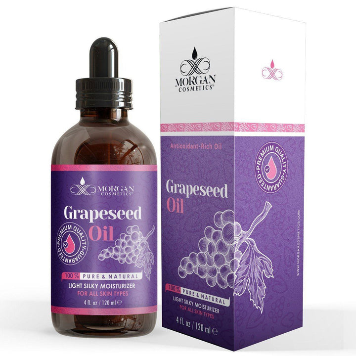 100% Pure Grapeseed Oil Antioxidant-rich Oil For all Skin types 4 fl oz 118 ml by Morgan Cosmetics