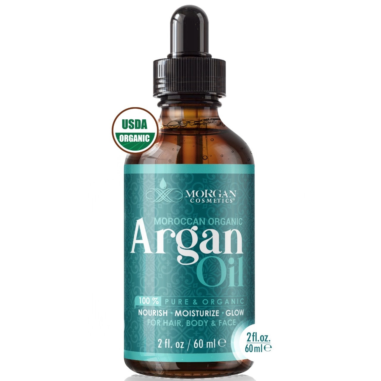 Organic Argan Oil For Hair, Skin and Body 4 oz / 120 ml by Morgan Cosmetics