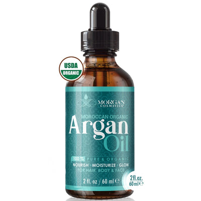 Organic Argan Oil For Hair, Skin and Body 4 oz / 120 ml by Morgan Cosmetics