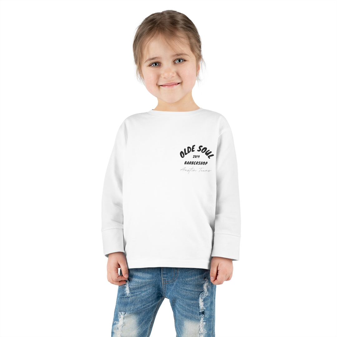 Olde Soul Stickers Toddler Kids Long Sleeve Tee