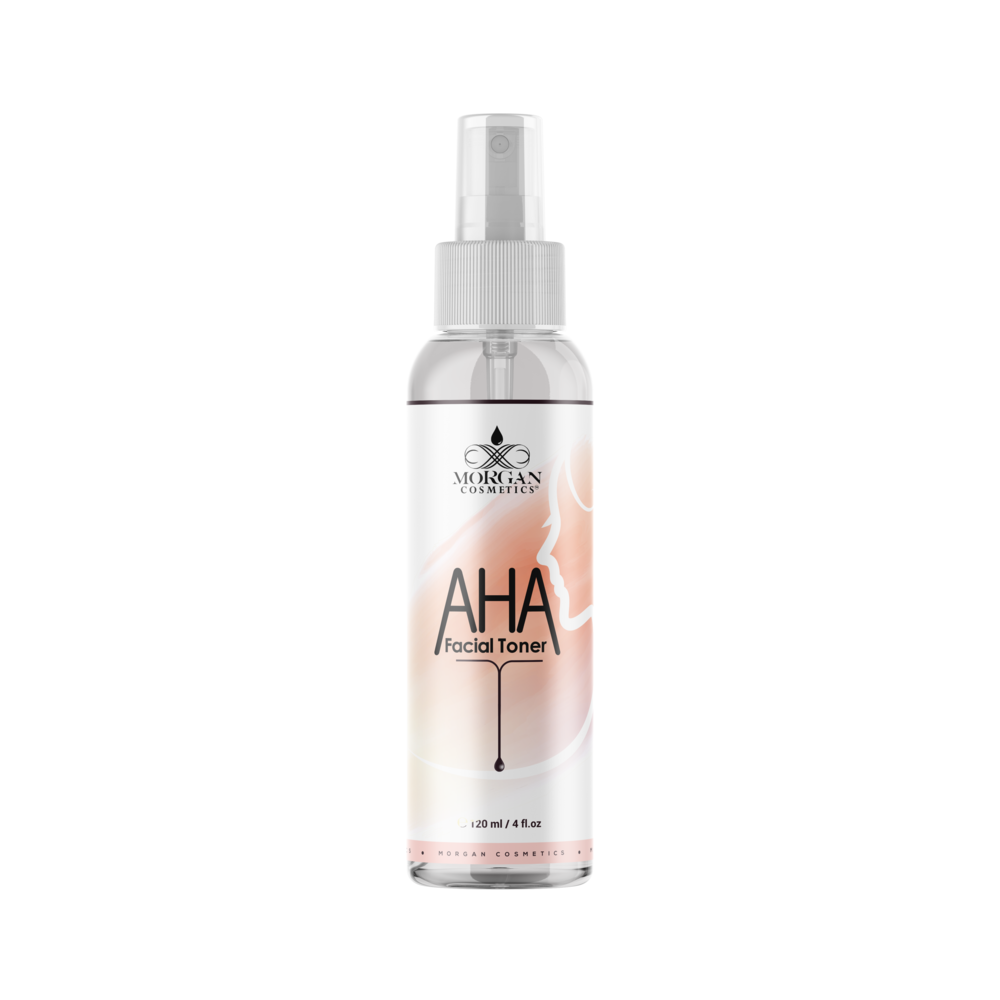 AHA Facial Toner 4 oz for Aging Skin - Hydrating Toner for Dry Skin - Face Toner for Acne Prone Skin - Pore Minimizing Toner for Oily Skin - Facial Toner Spray (4 Oz) by Morgan Cosmetics
