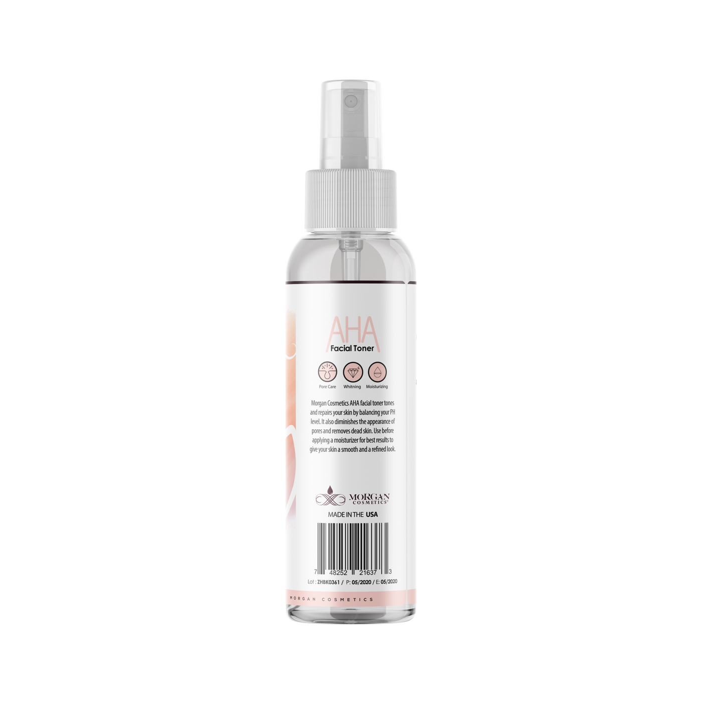 AHA Facial Toner 4 oz for Aging Skin - Hydrating Toner for Dry Skin - Face Toner for Acne Prone Skin - Pore Minimizing Toner for Oily Skin - Facial Toner Spray (4 Oz) by Morgan Cosmetics