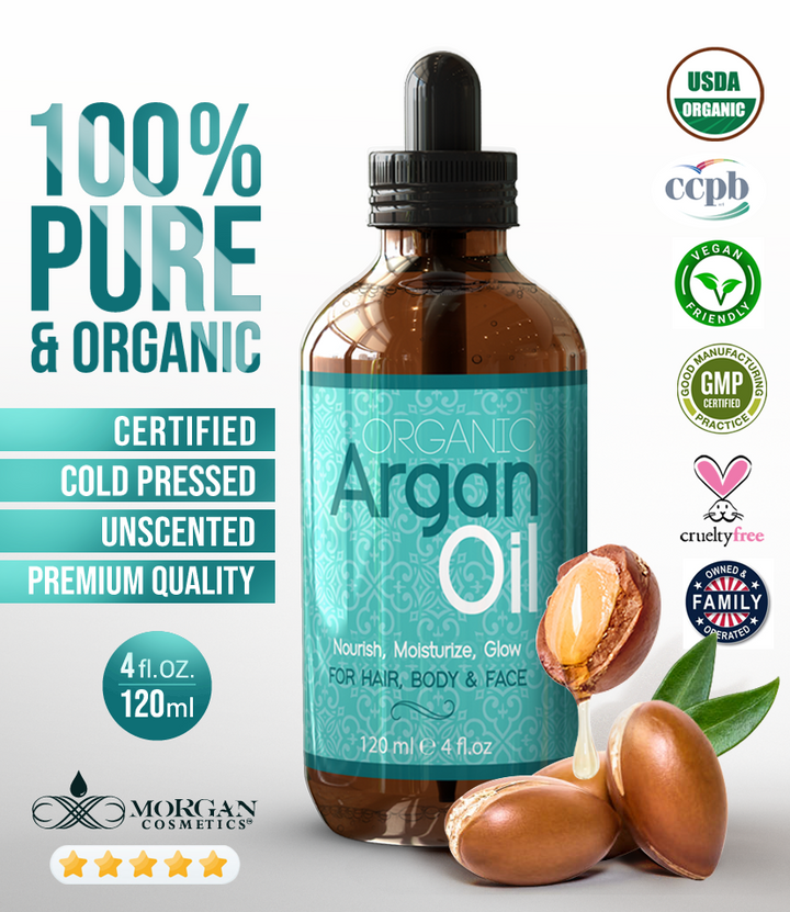 Organic Argan Oil 4 oz by Morgan Cosmetics