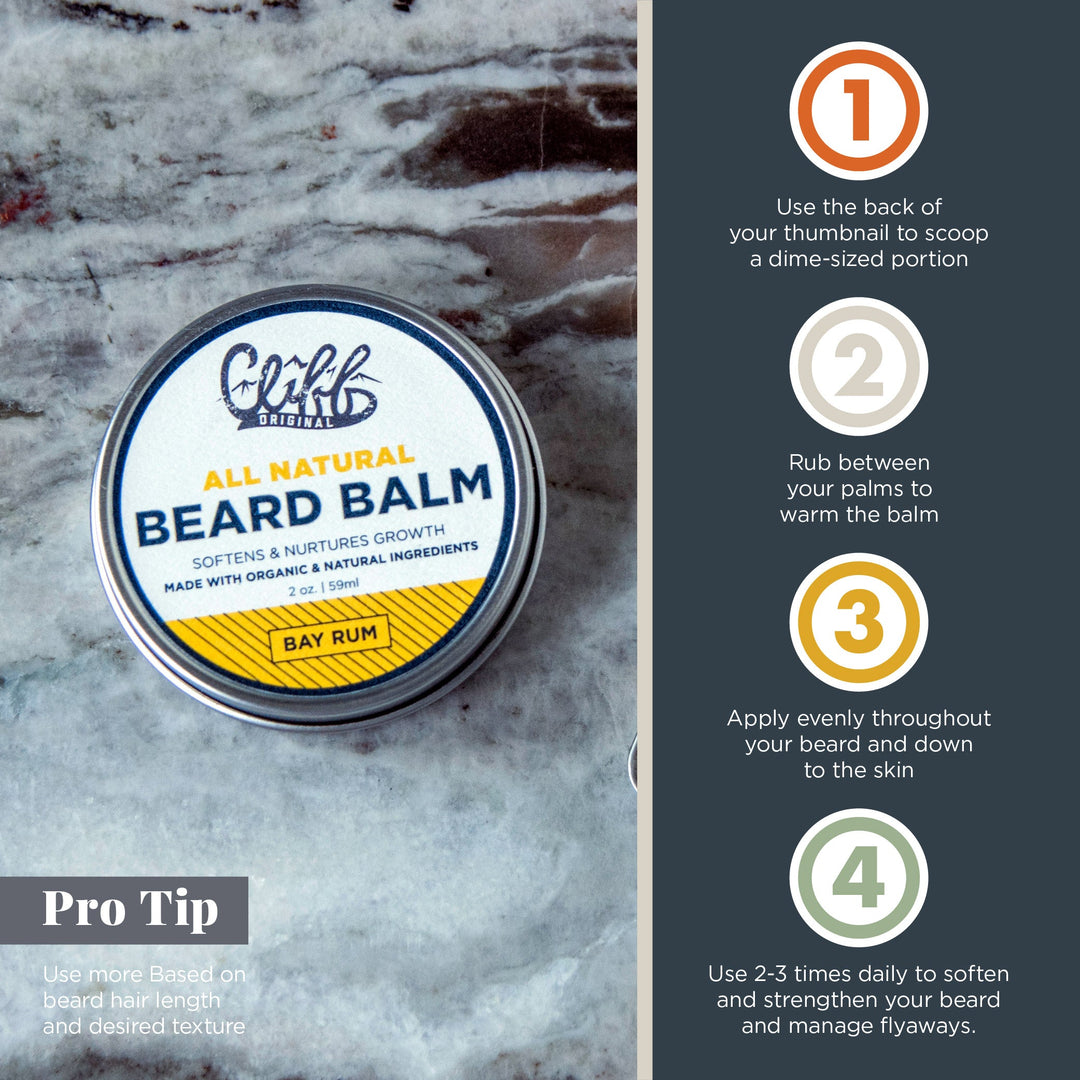 Beard Balm Puck - Bay Rum by Cliff Supply