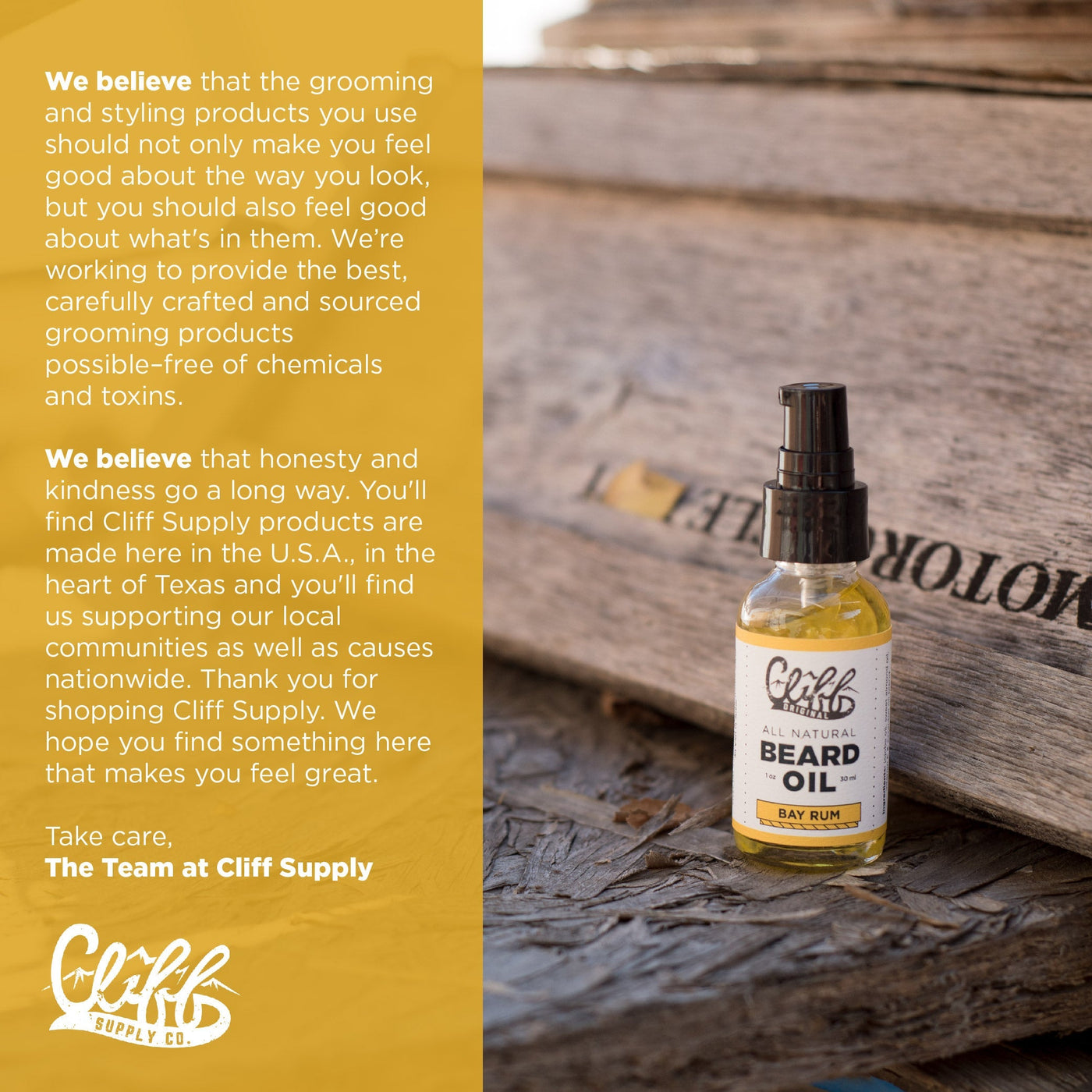 Beard Oil - Bay Rum by Cliff Supply