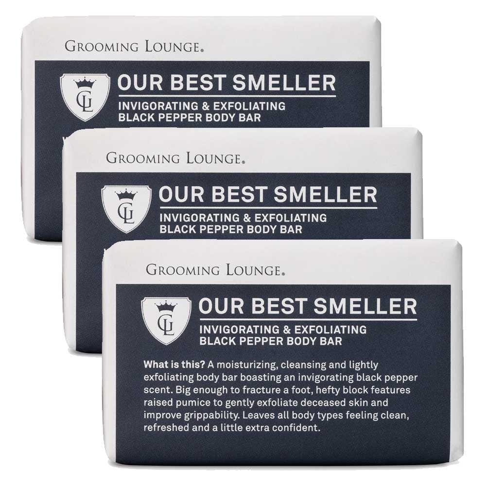 Grooming Lounge Our Best Smeller Body Bar 3-Pack (Save $5) by Grooming Lounge
