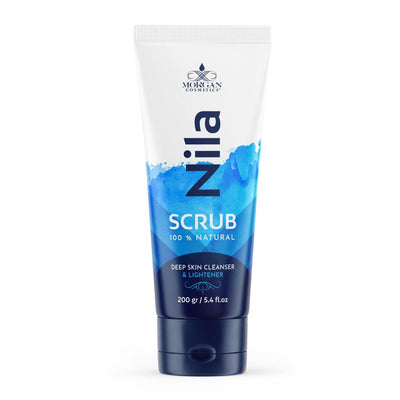 Blue Nila Scrub 100% Natural Deep Skin Cleanser & Lightener 160 gram / 5.64 fl oz by Morgan Cosmetics