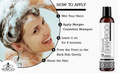 Argan Sulfate Free Shampoo Lavender 8 oz by Morgan Cosmetics