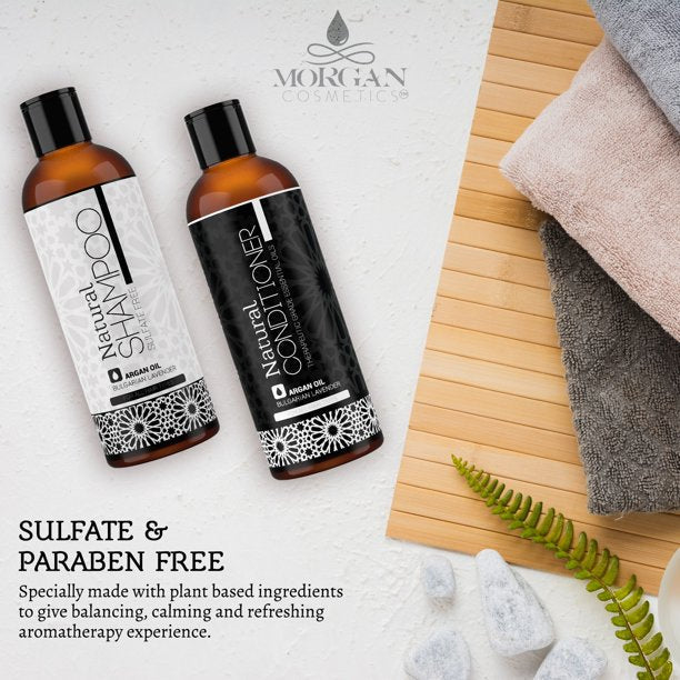 Argan Sulfate Free Shampoo and Conditioner Bundle, 2 pc by Morgan Cosmetics