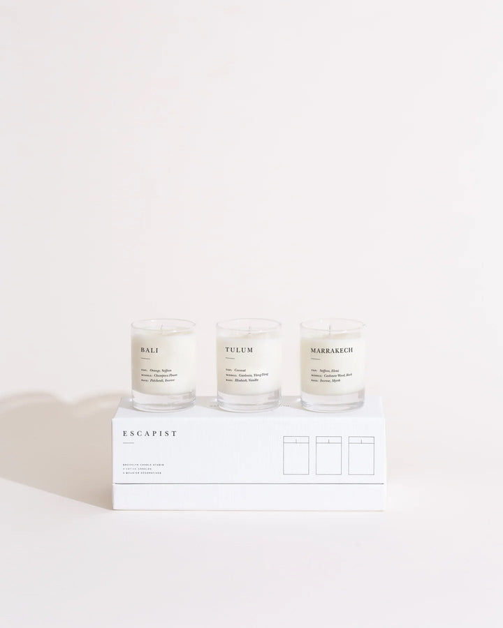 Escapist Mini Candle Set by Brooklyn Candle Studio