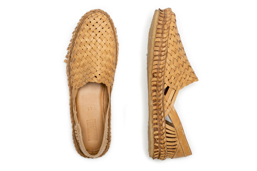 Woven Shoe in Honey + No Stripes by Mohinders