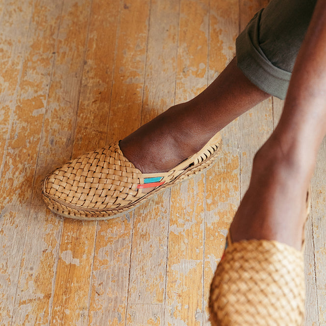Woven Shoe in Honey + Stripes by Mohinders – The Olde Soul