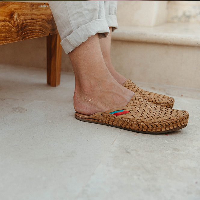 Woven City Slipper in Honey + Stripes by Mohinders