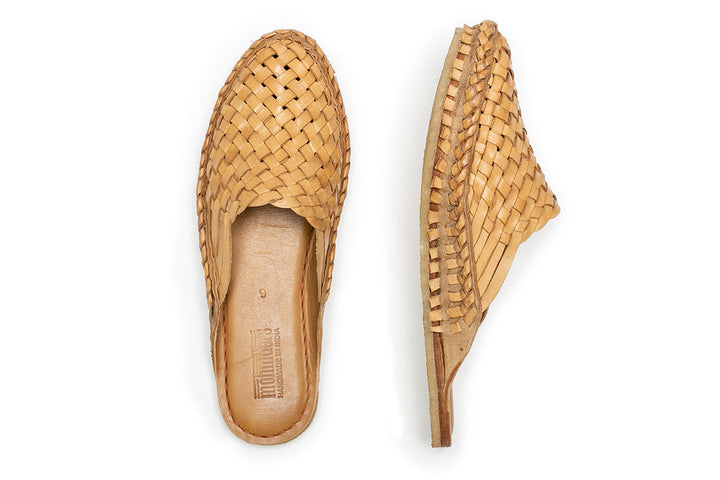 Woven Slide in Honey + No Stripes by Mohinders