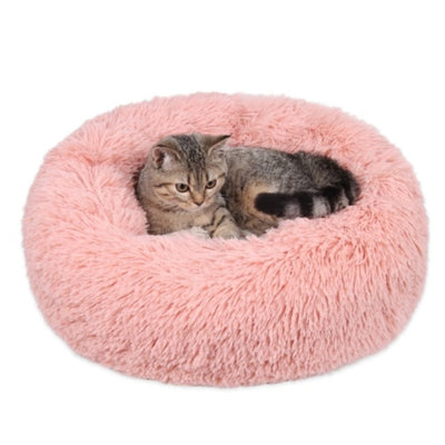 Pet Ultra Soft Long Plush Round Bed by Onetify