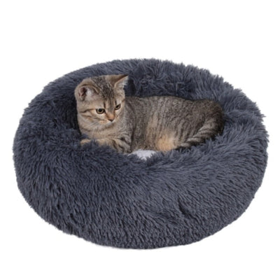 Pet Ultra Soft Long Plush Round Bed by Onetify