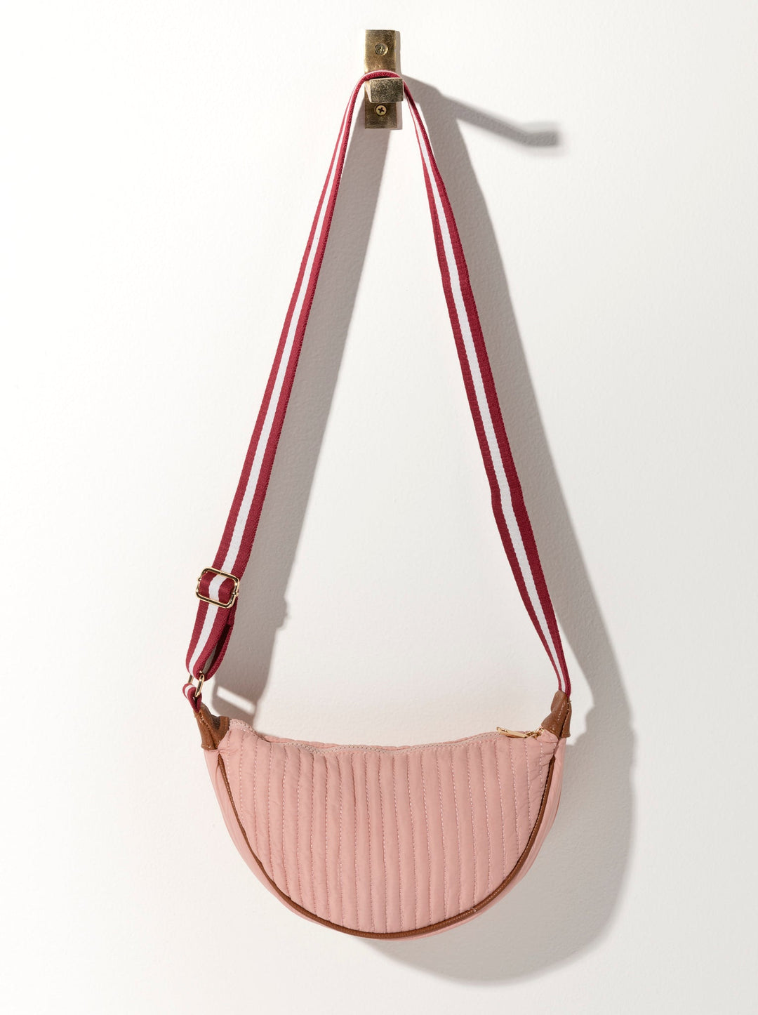 Shiraleah Ezra Quilted Nylon Cross-Body, Blush by Shiraleah