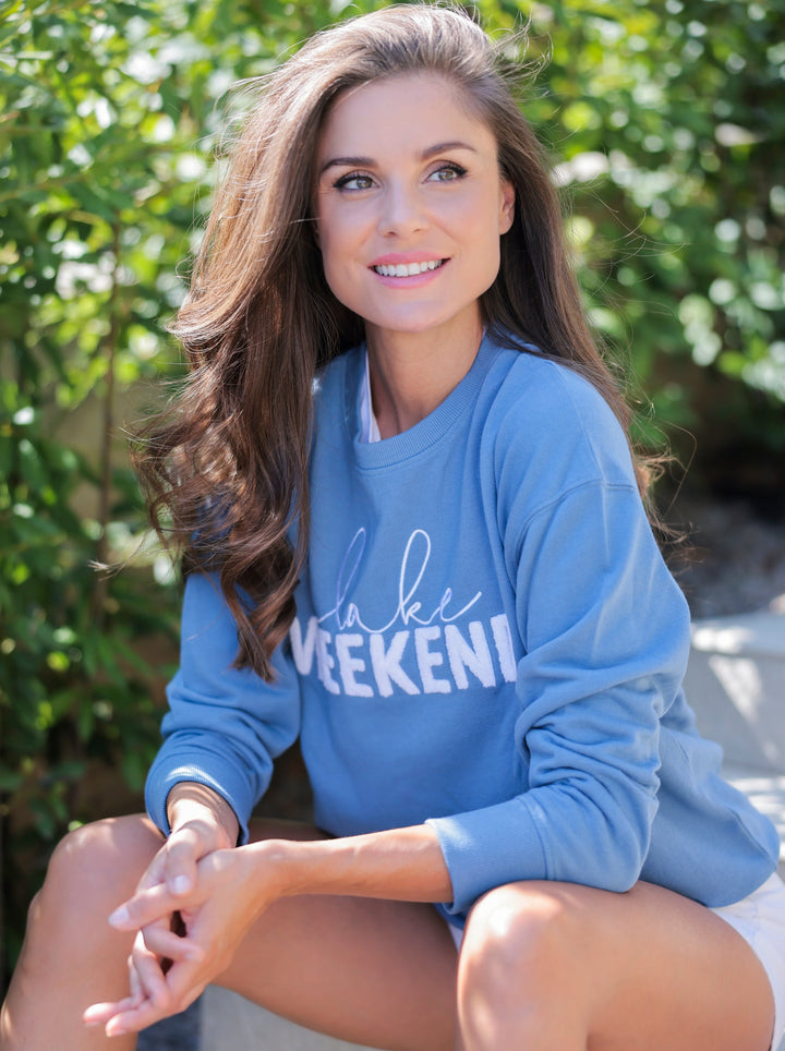 Shiraleah "Lake Weekend" Sweatshirt, Blue by Shiraleah