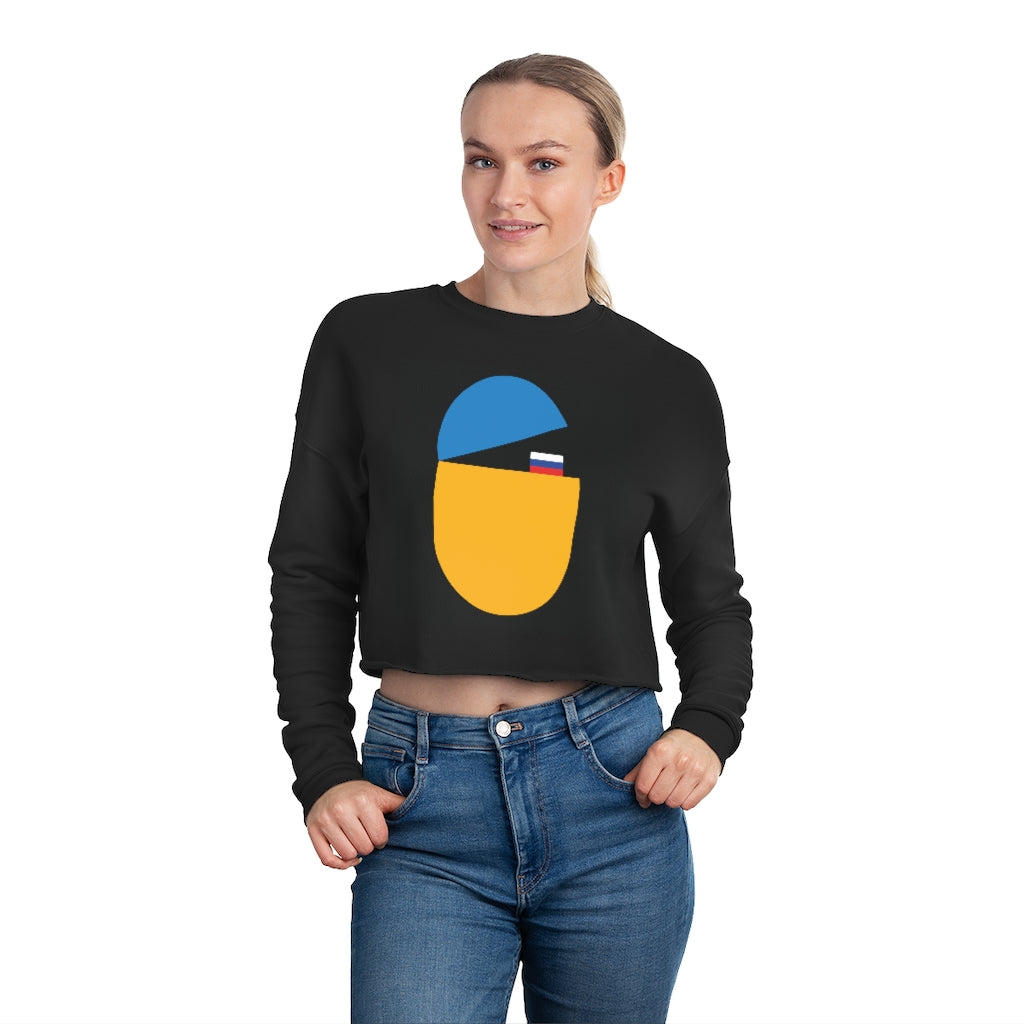 'Wolf Pac Mentality' Women's Cropped Sweatshirt