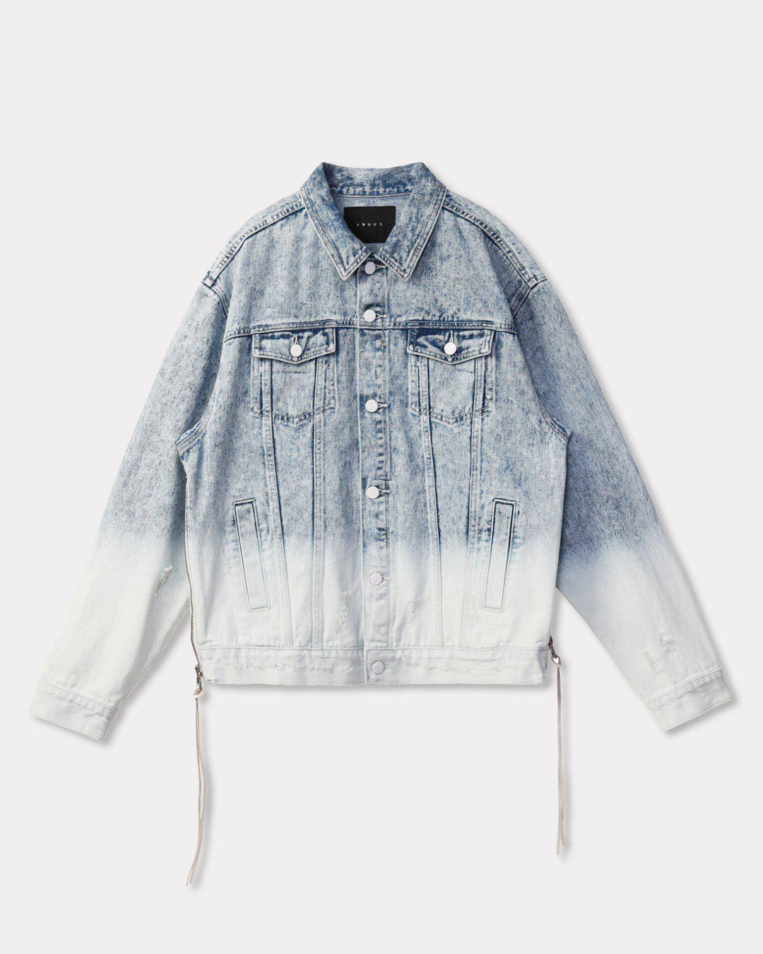 Konus Men's Denim Trucker Jacket with Ombre Bleaching by Shop at Konus