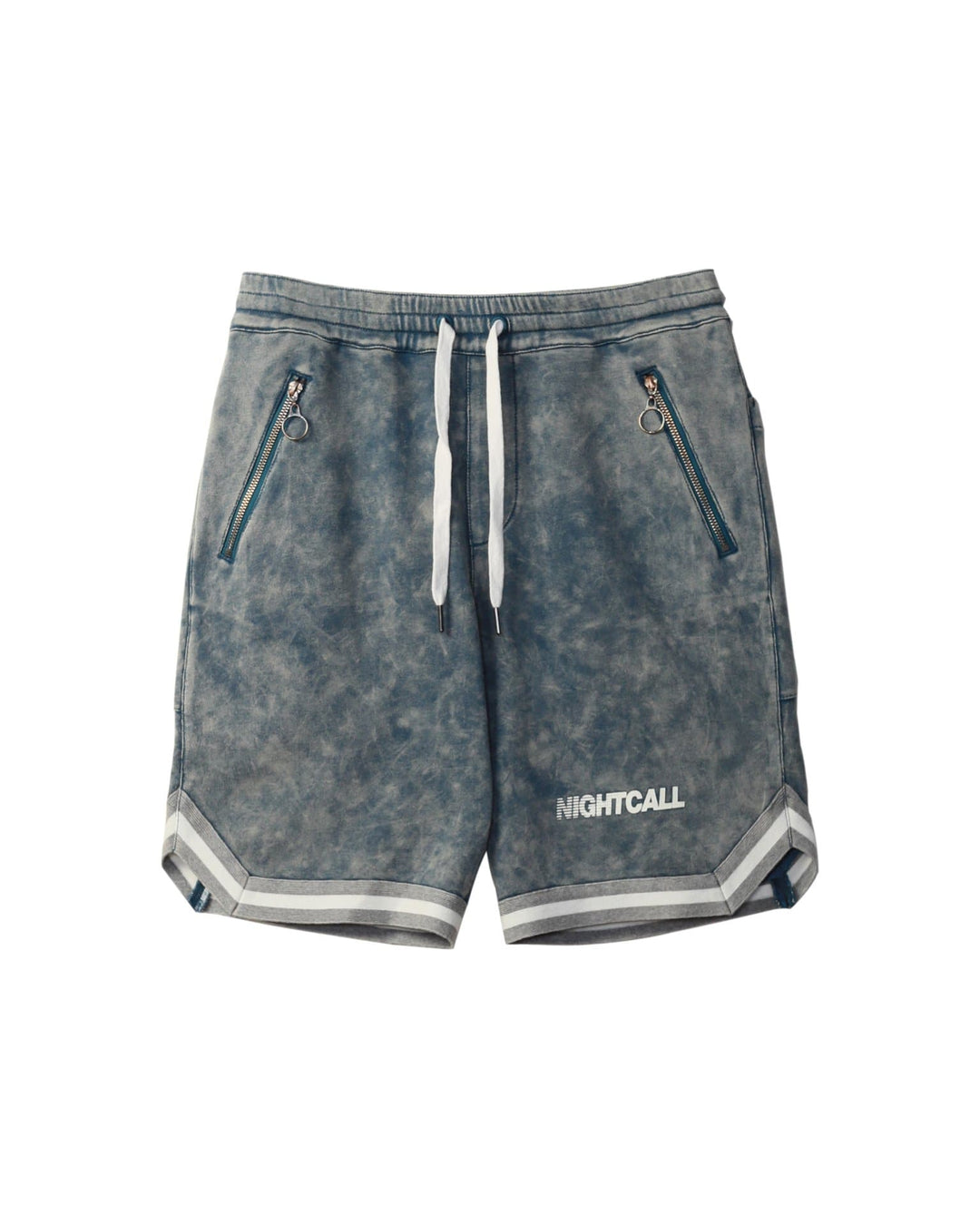 Konus Men's Acid Wash Knit Shorts in Blue by Shop at Konus