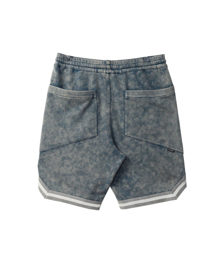 Konus Men's Acid Wash Knit Shorts in Blue by Shop at Konus