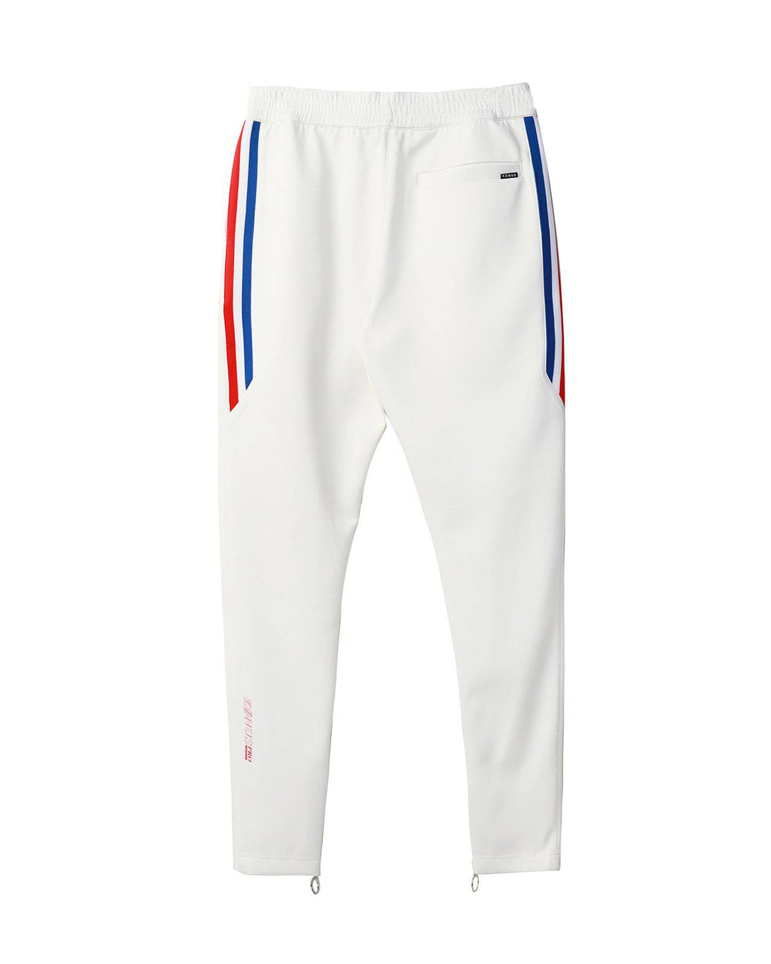 Konus Men's Track Pants With Knit Tape detail in White by Shop at Konus