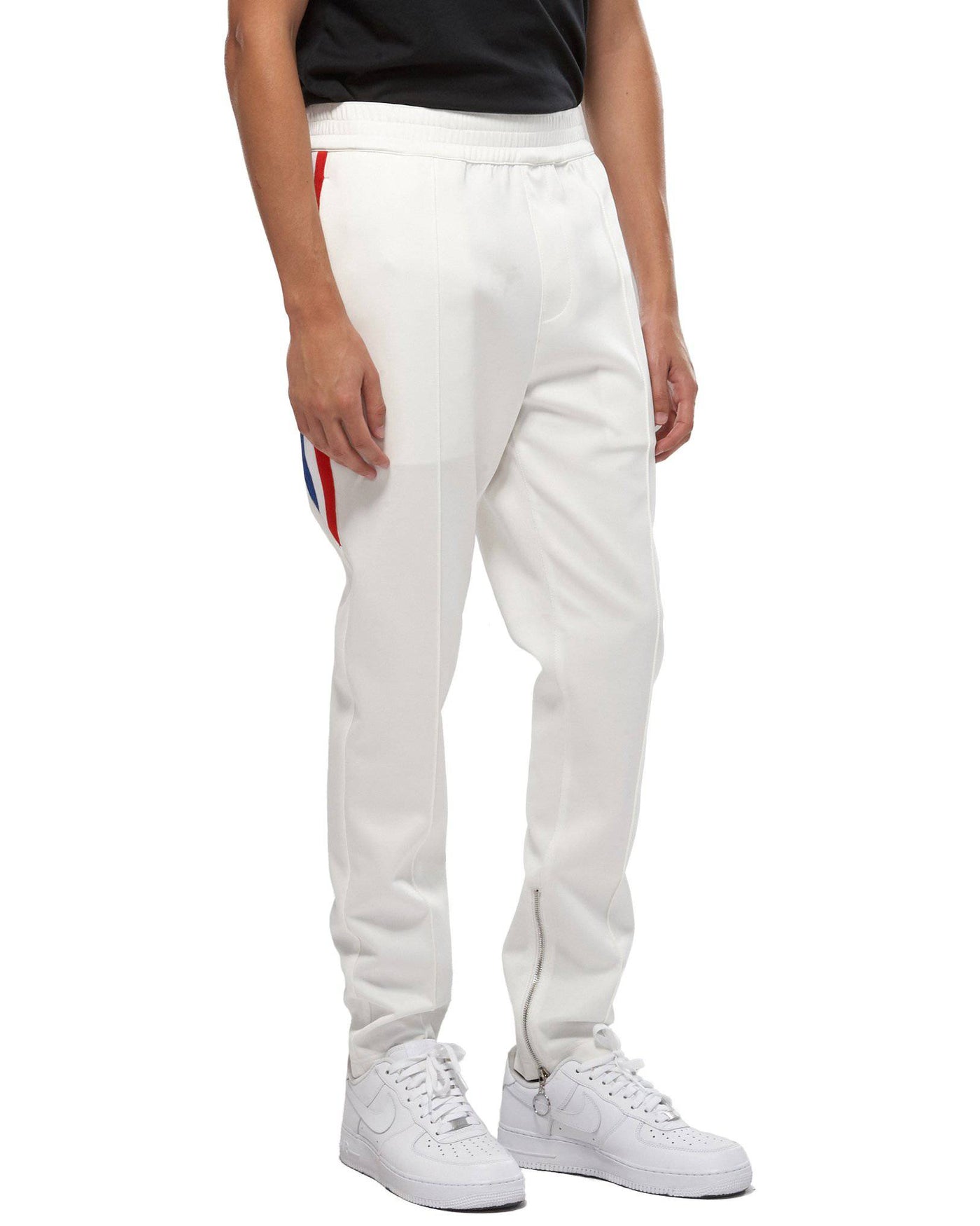 Konus Men's Track Pants With Knit Tape detail in White by Shop at Konus