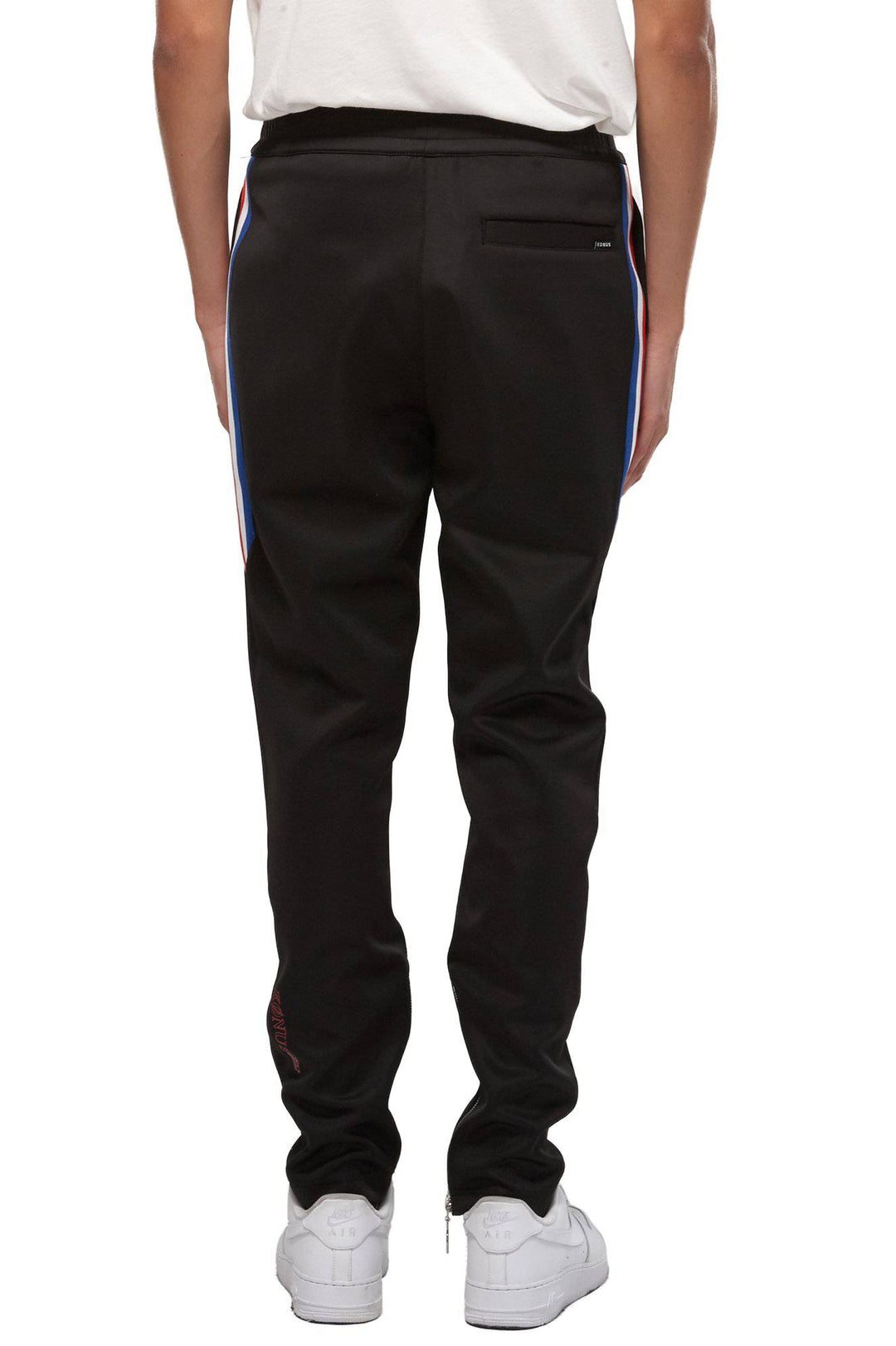 Konus Men's Track Pants With Knit Tape detail in Black by Shop at Konus