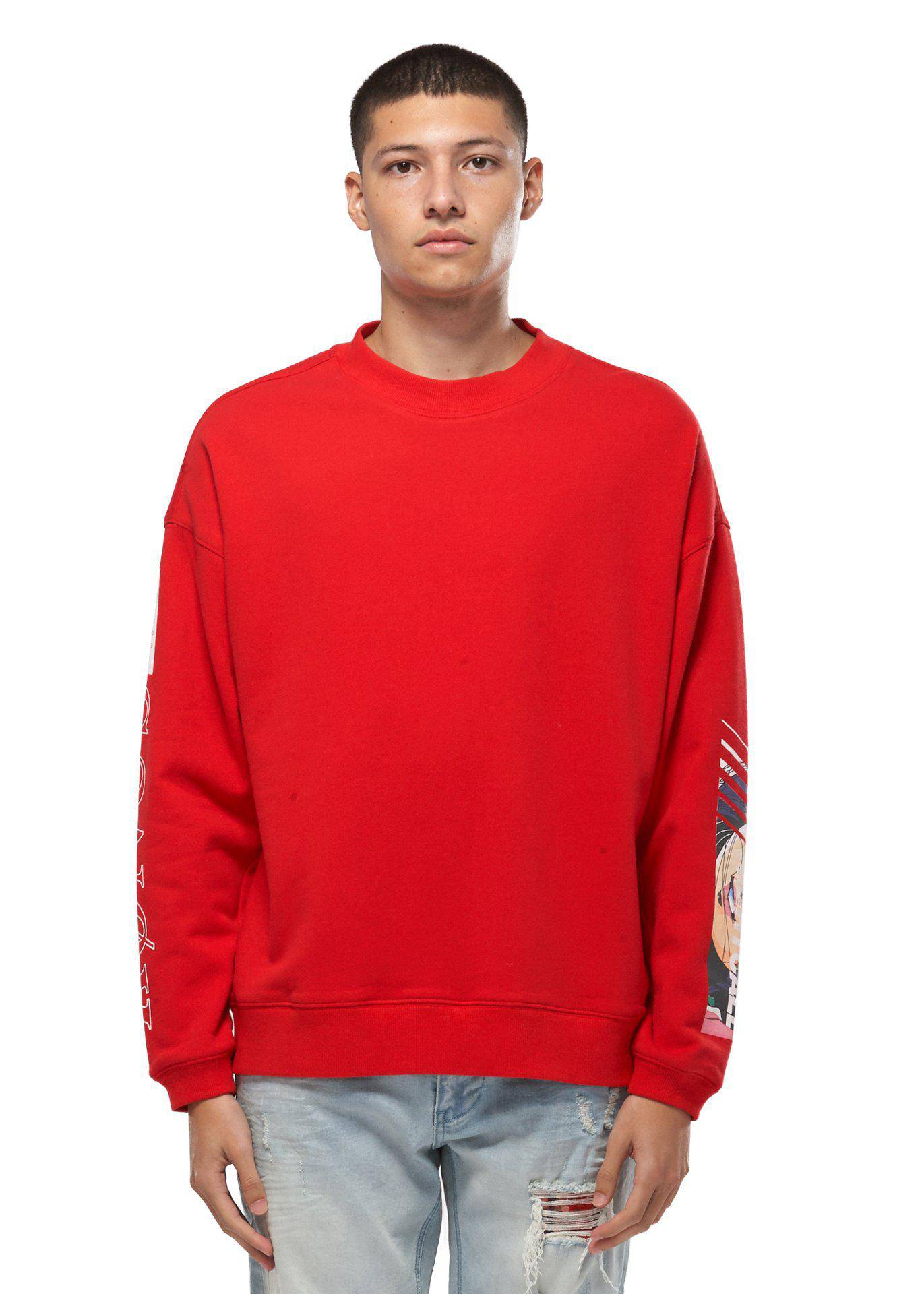 Konus Men's Oversize Sweatshirt in Red by Shop at Konus
