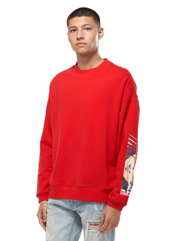 Konus Men's Oversize Sweatshirt in Red by Shop at Konus