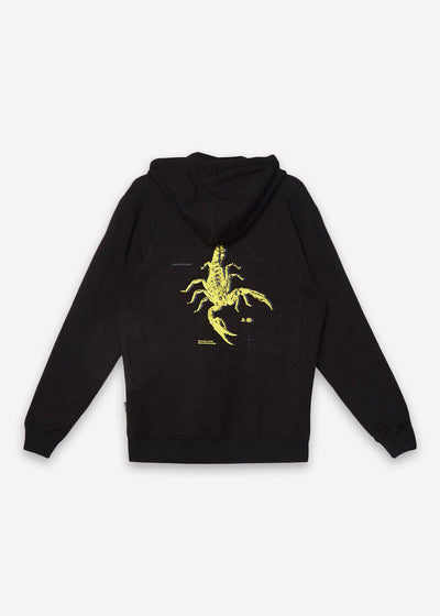 Konus Men's Pullover Hoodie w/ Scorpion Screen Print in Black by Shop at Konus