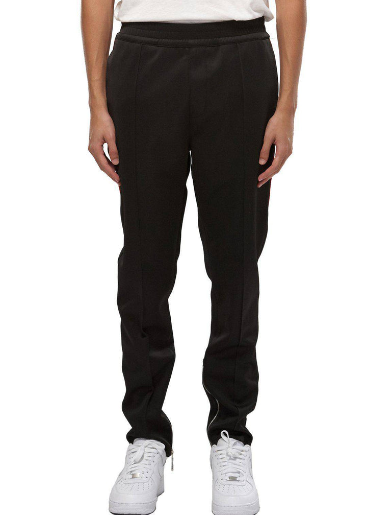 Konus Men's Track Pants With Knit Tape detail in Black by Shop at Konus