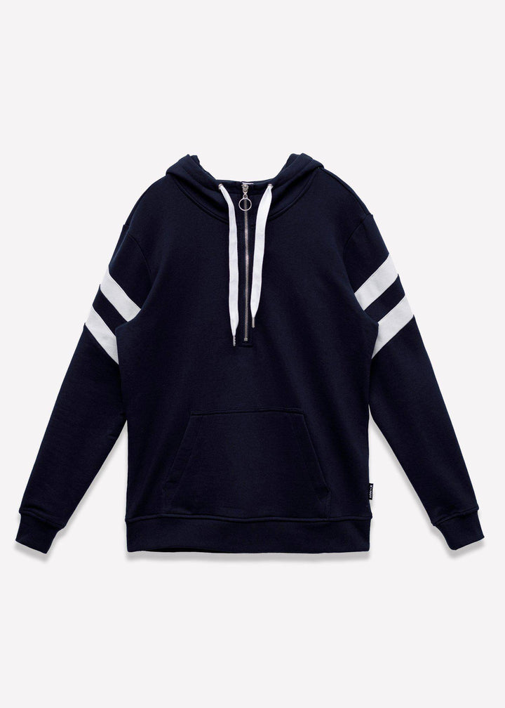 Konus Men's Half Zip Pullover Hoodie in Navy by Shop at Konus