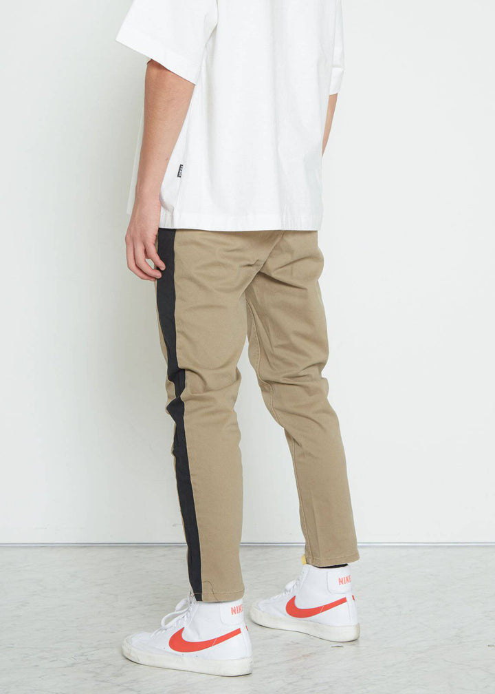 Konus Men's Cropped Chino Pants in Khaki by Shop at Konus