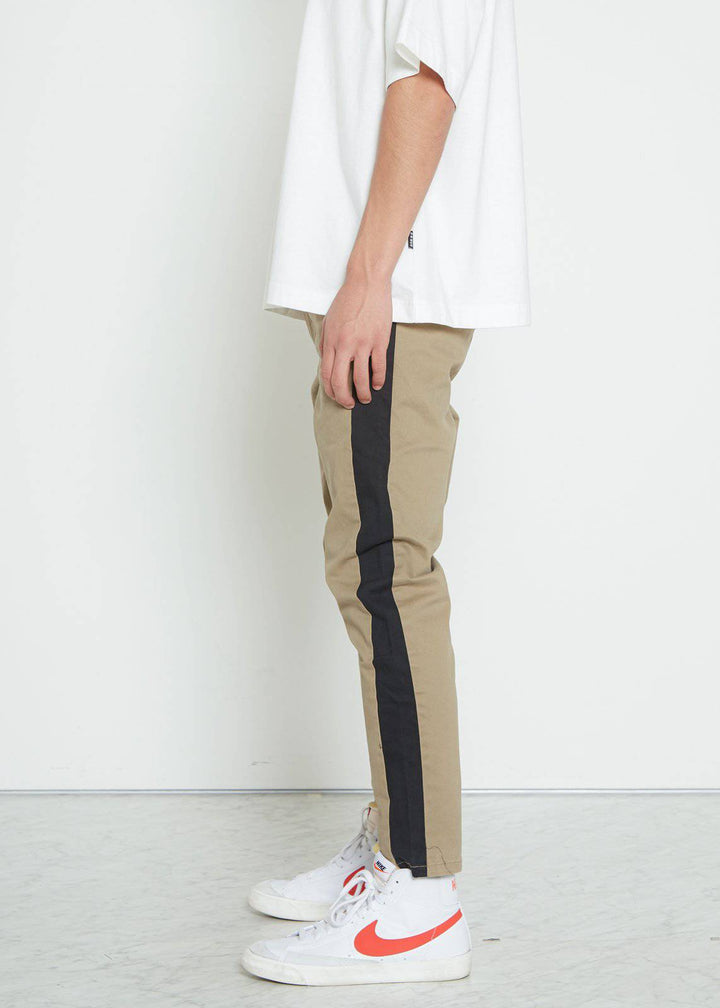 Konus Men's Cropped Chino Pants in Khaki by Shop at Konus