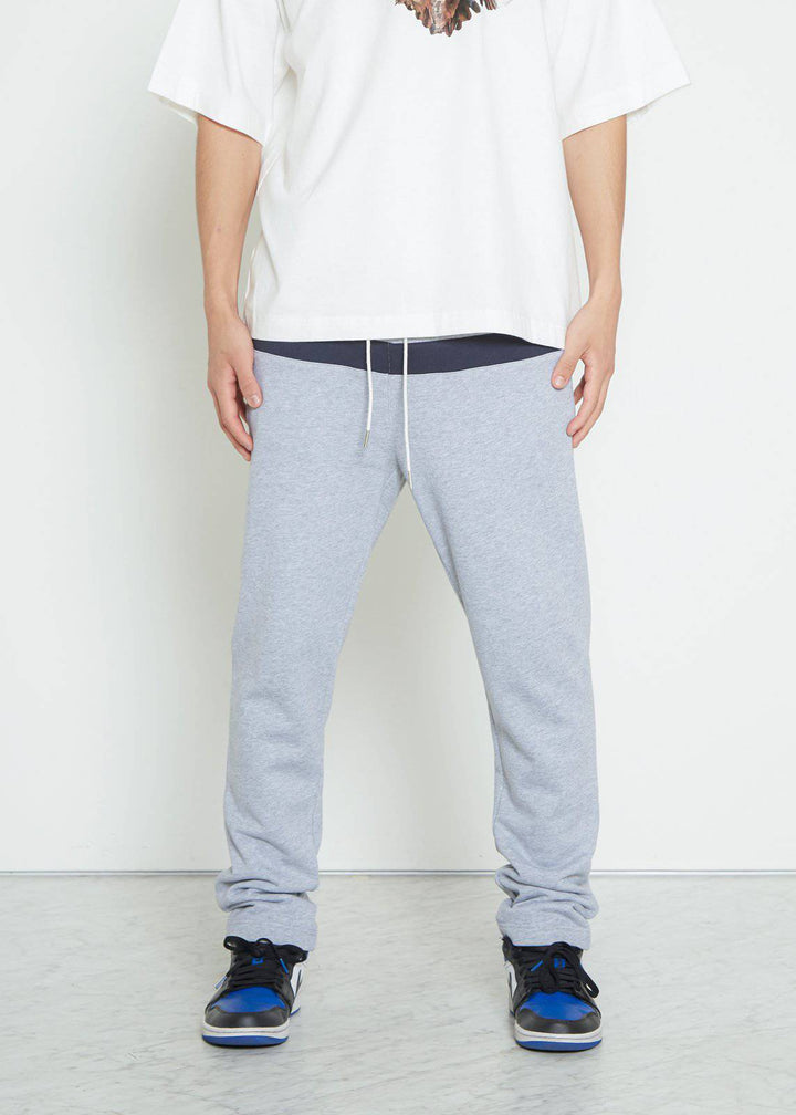 Konus Men's Stripe Sweatpants in Heather Grey by Shop at Konus