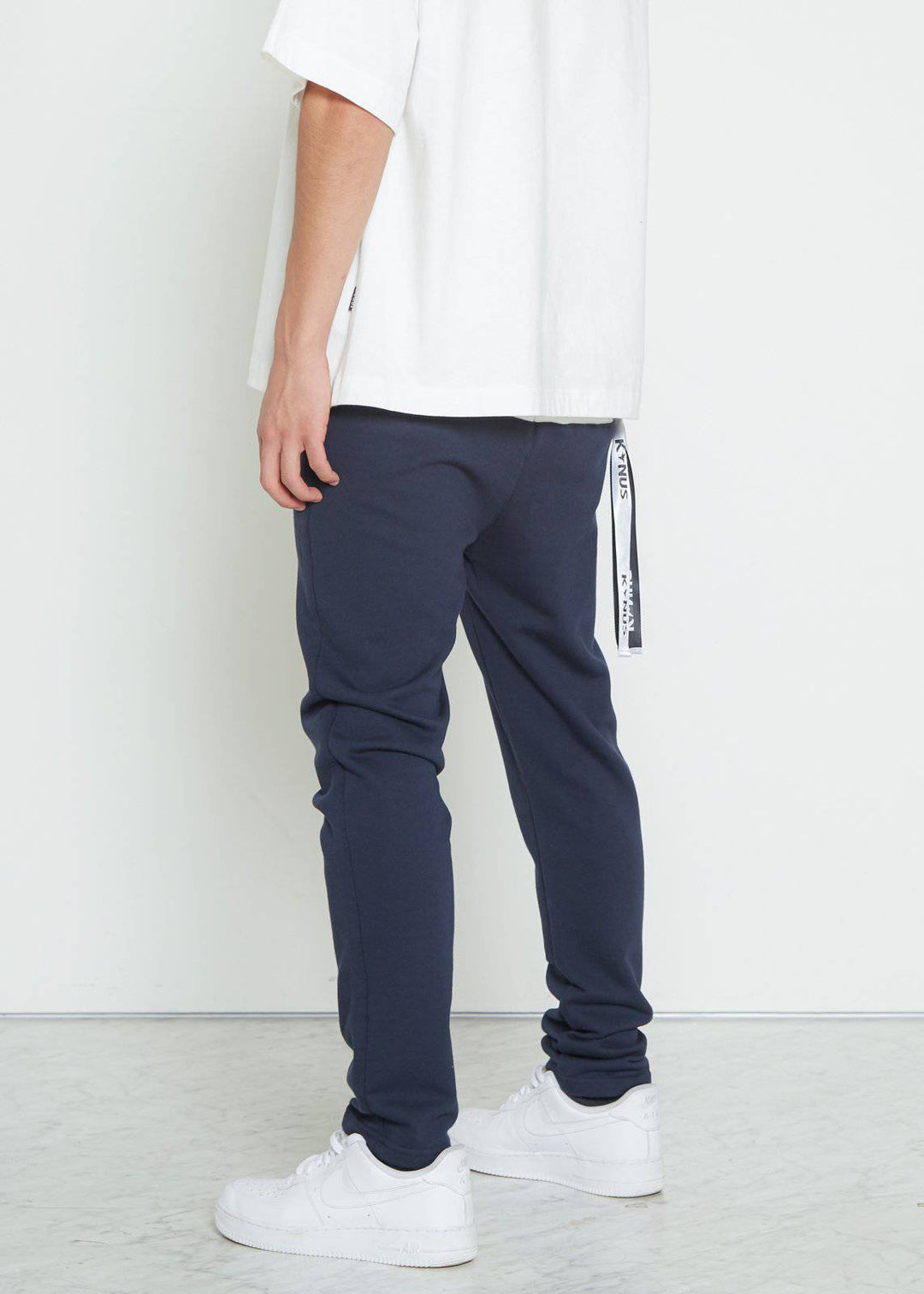 Konus Men's Stripe Sweatpants in Navy by Shop at Konus