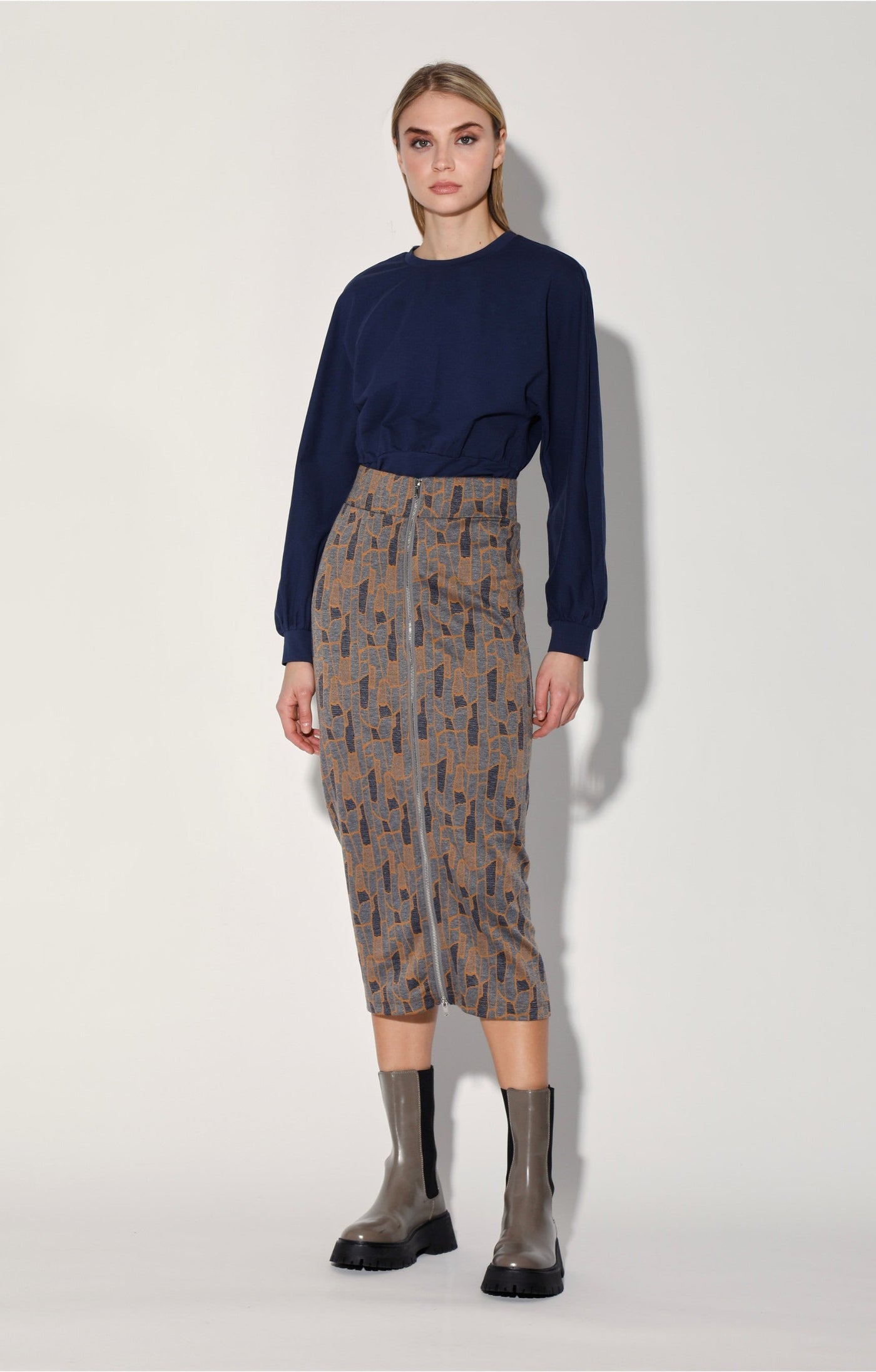 Ruthie Skirt, Grey Tan by Walter Baker