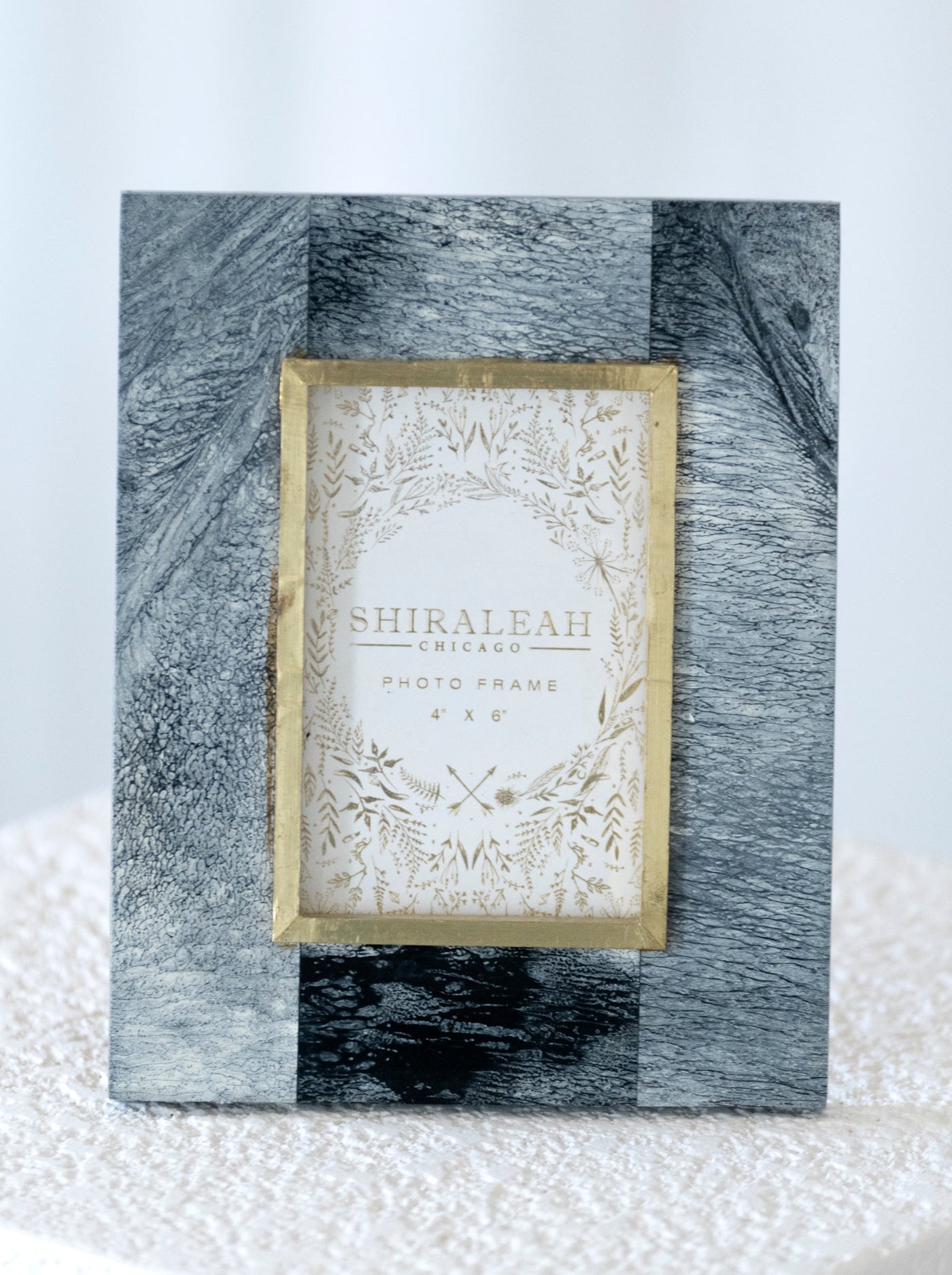 Shiraleah Mansour Marbleized 4X6 Picture Frame, Grey by Shiraleah