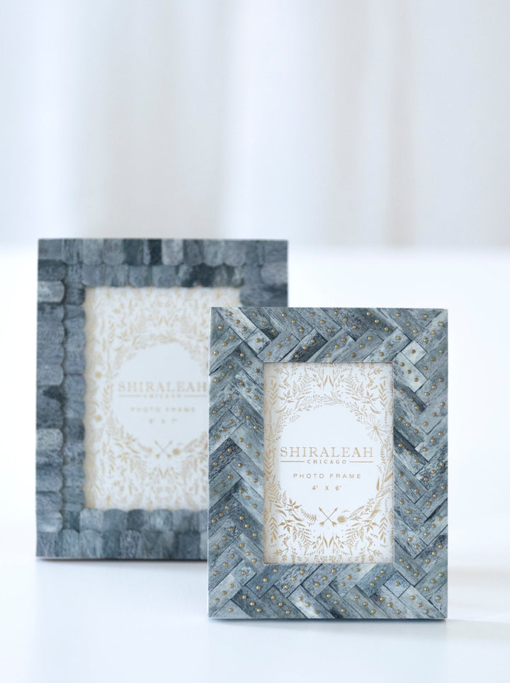 Shiraleah Mansour Marbleized 4X6 Picture Frame, Grey by Shiraleah