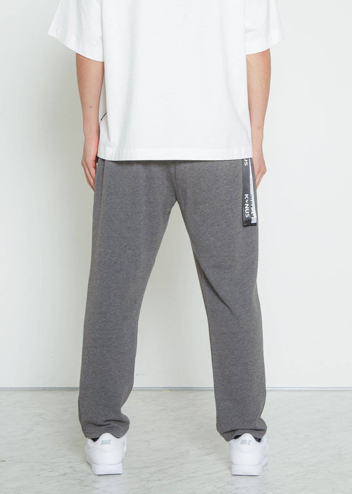 Konus Men's Chenille Embroidery Sweatpants in Heather Grey by Shop at Konus