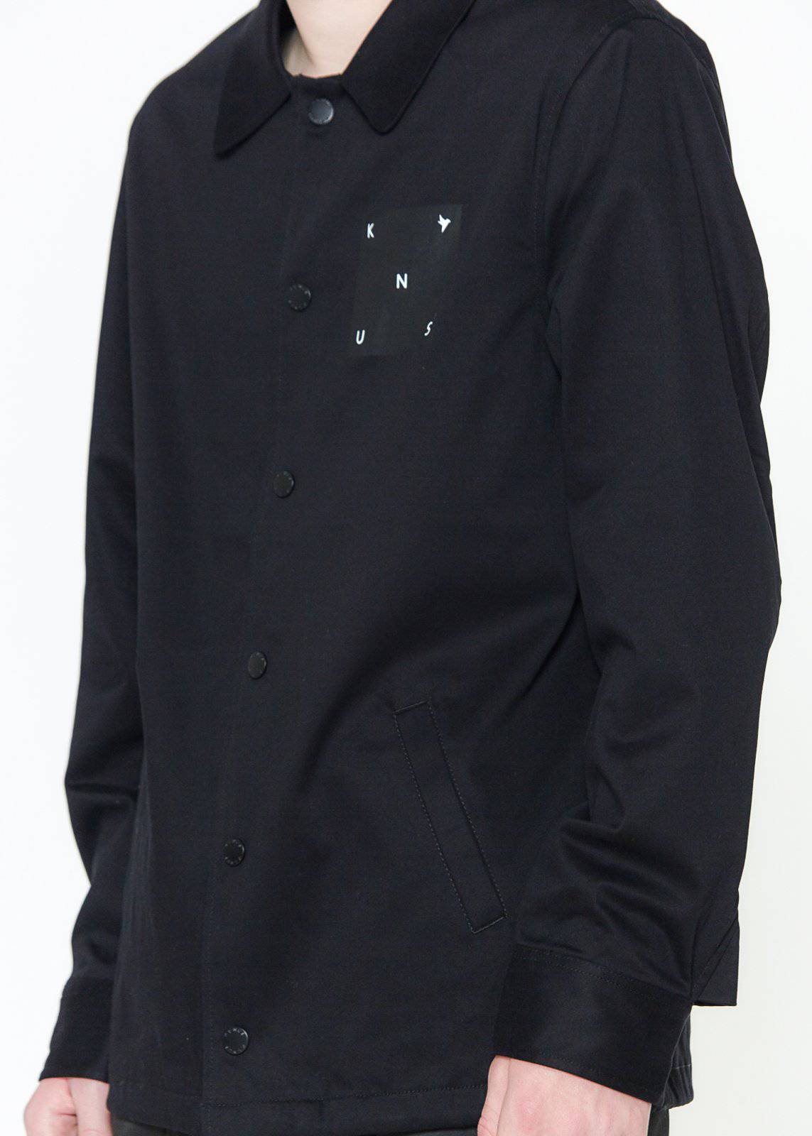 Konus Men's Coaches Jacket in Custom Camo Fabric in Black by Shop at Konus