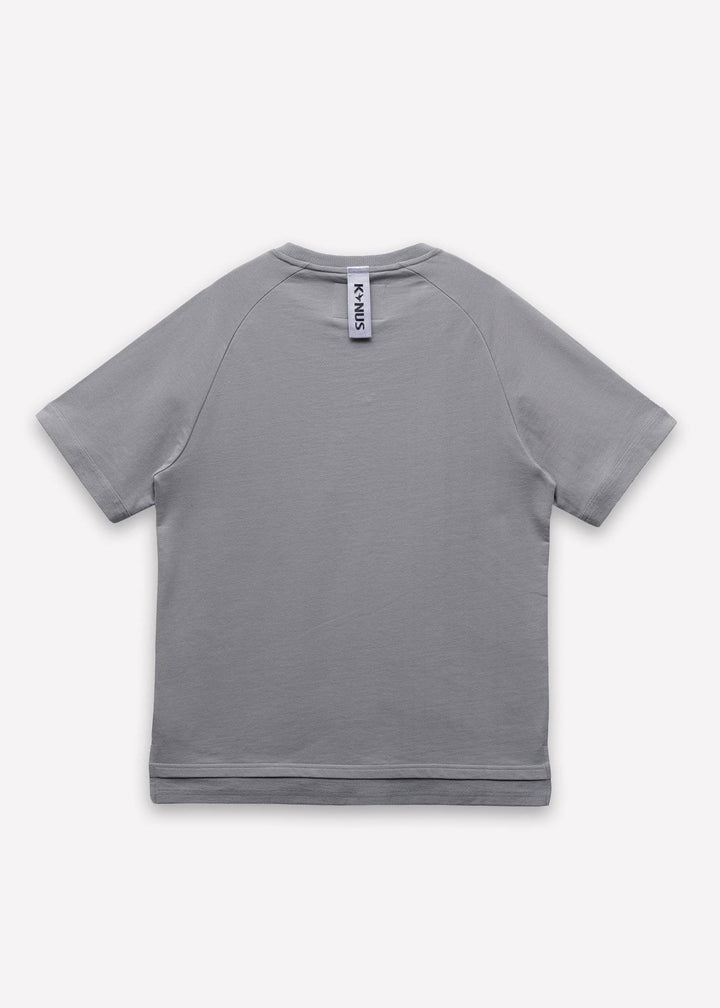 Konus Men's Short Sleeve Raglan Crewneck Tee in Gray by Shop at Konus