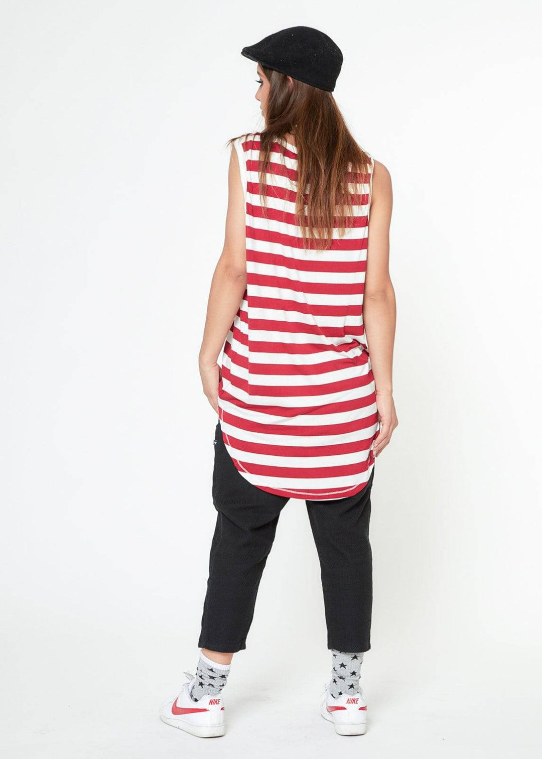 Konus Men's Stripe Tank Top in Red by Shop at Konus