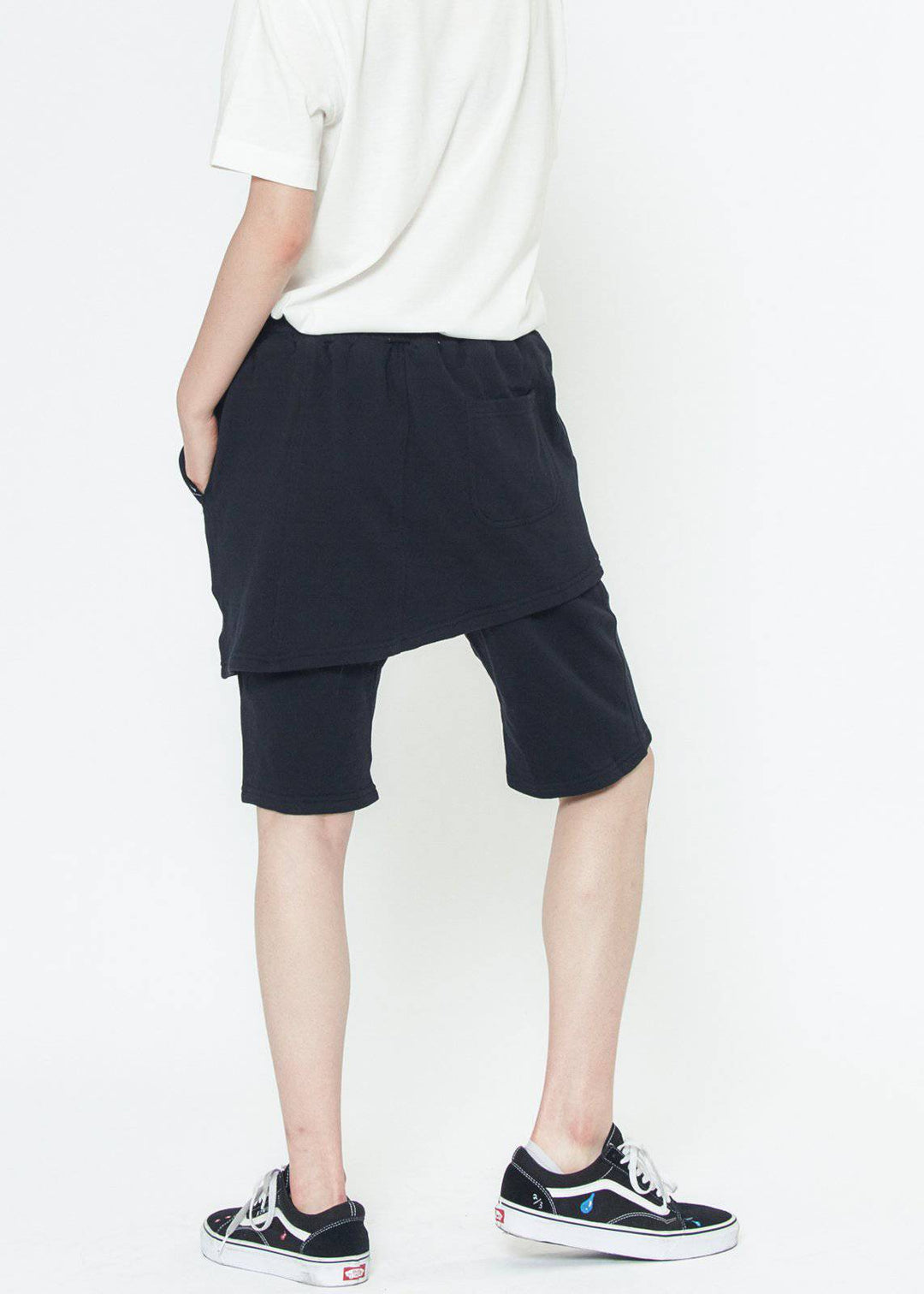 Konus Men's Skirted Shorts in Black by Shop at Konus