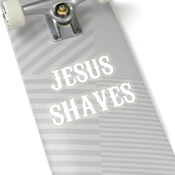 Jesus Shaves Transparent Sticker