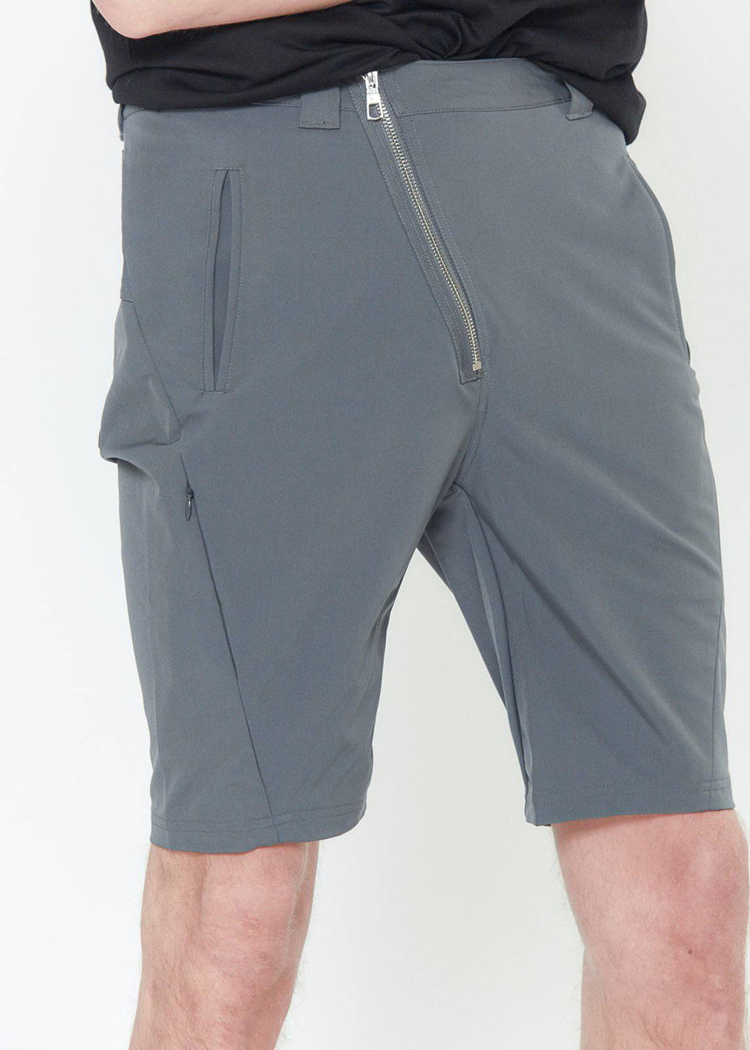 Konus Men's Shorts w/ Asymmetrical Zipper Fly by Shop at Konus